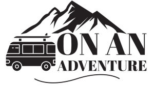 On An Adventure - Mountain & Camper Van Vinyl Sticker Decal