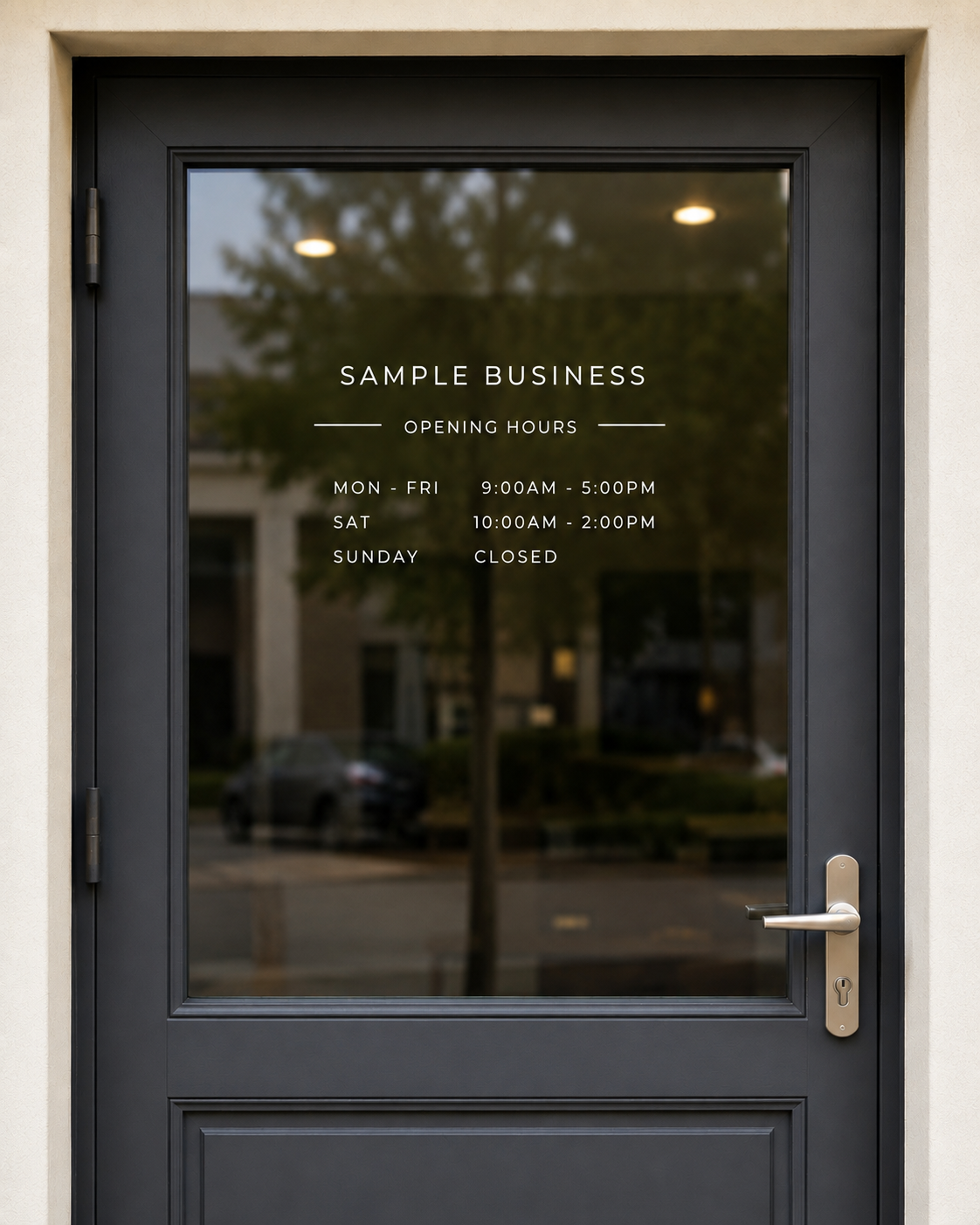 Opening Hours for Business Decal Image